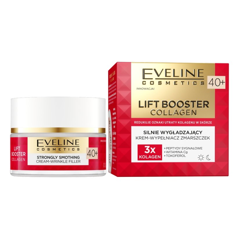 Eveline Cosmetics, Lift Booster Collagen silnie wygładzający krem-wypełniacz zmarszczek 40+ 50ml