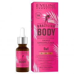 Eveline Cosmetics, Brazilian Body koncentrované samoopalovací kapky na obličej a tělo 18 ml