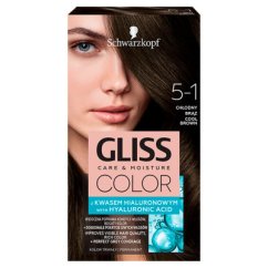 Gliss, Starostlivosť o farbu a vlhkosť vlasy farbivo 5-1 Cool Brown
