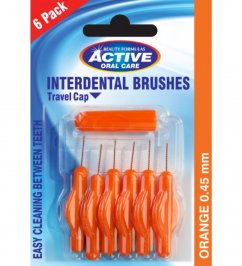 Active Oral Care, Interdental Brushes czyściki do przestrzeni międzyzębowych 0.45mm 6szt.