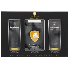 Tonino Lamborghini, Prestigio zestaw woda toaletowa spray 125ml + balsam po goleniu 100ml + żel pod prysznic 100ml