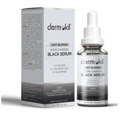 Dermokil, Anti Blemish Active Charcoal Black Serum sérum na tvár proti pigmentácii s aktívnym uhlím 30ml