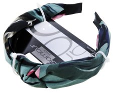 GLAMOUR_Hairband with knot Zelená kolekce