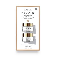 Helia-D, Cell Concept Cell Renewal + Anti-Wrinkle 55+ denný krém proti vráskam + nočný krém proti vráskam sada 2×50 ml