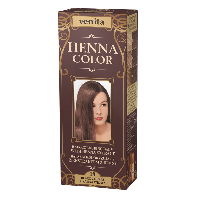 Venita, Henna Color balsam koloryzujący z ekstraktem z henny 18 Czarna Wiśnia 75ml