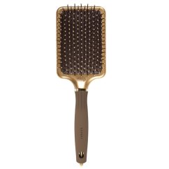 Olivia Garden, Expert Care Rectangular prostokątna szczotka z nylonowym włosiem Gold&Brown L