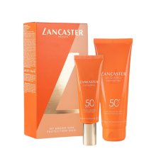 Lancaster Sun Care sada: upokojujúci telový balzam SPF50 125 ml + upokojujúca emulzia na tvár SPF50 50 ml