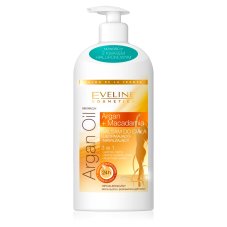 Eveline Cosmetics Argan Oil 3w1 Arganový olej Argan + makadamia – telový balzam na spevnenie a hydratáciu 3 v 1, 350 ml