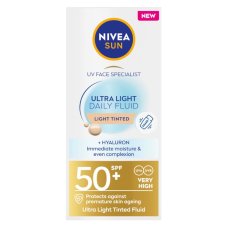 Nivea Sun Ultra Light Daily Fluid SPF50+ Lehký tónovaný fluid na obličej 40ml