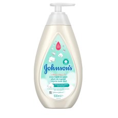 Johnson &amp; Johnson Johnson's Cotton Touch umývanie do kúpeľa a na telo 2v1 500 ml
