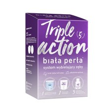White Pearl, sada na domáce bielenie zubov Triple Action bieliaca zubná pasta 30ml + bieliaci gél 50ml + oplachovací prípravok 100ml + formovacie vaničky x3