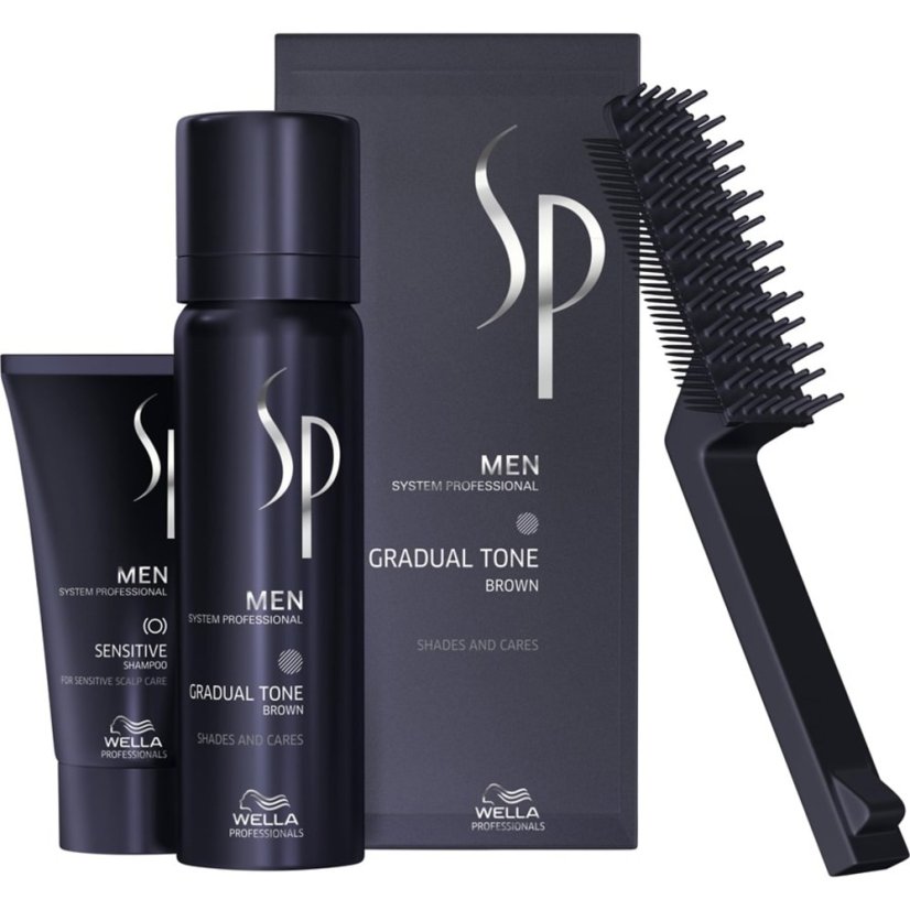 Wella Professionals, SP Men Gradual Tone Brown sada na postupné odstraňovanie pigmentov 60ml + jemný šampón 30ml + štetec