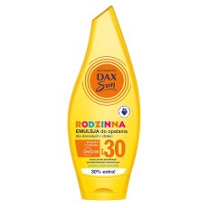 Dax Sun, rodinná opaľovacia emulzia pre dospelých a deti SPF30 250ml
