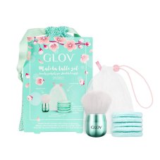 Glov Zestawy Sada Matcha Latte Moon Pads Odličovací tampony 5 ks + štětec Kabuki + pouzdro