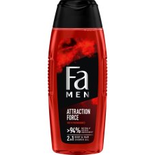 Fa, Men Sprchový gél Attraction Force so zložením 2 v 1 s feromónmi a vôňou bergamotu a limetky 400 ml