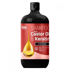 Bio Naturell, Szampon z Blackm olejem rycynowym i keratyną do wszystkich rodzajów włosów 946ml