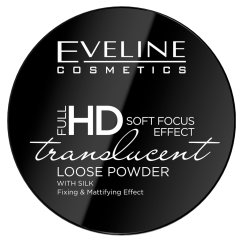 Eveline Cosmetics, Full HD Soft Focus sypký púder na fixáciu a zmatnenie s hodvábom 6g