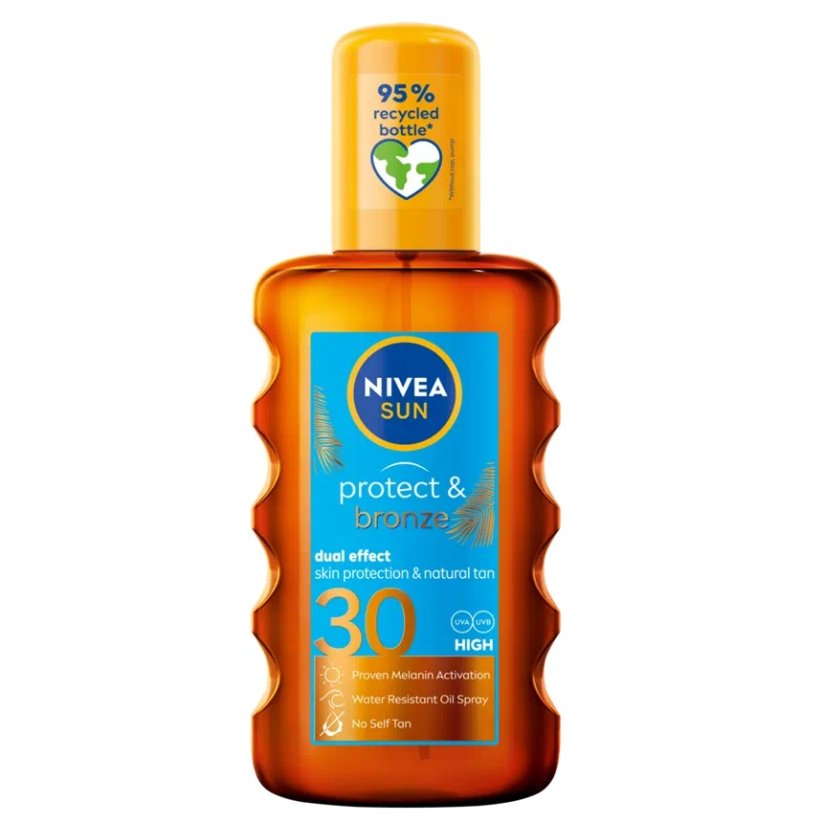 Nivea, Sun Protect & Bronze Natural Tan Activating Spray Oil SPF30 200ml