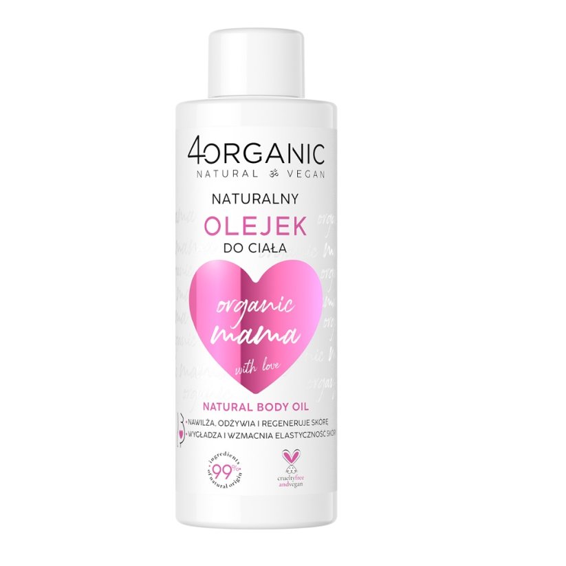 4organic, Prírodný telový olej Organic Mama 125ml