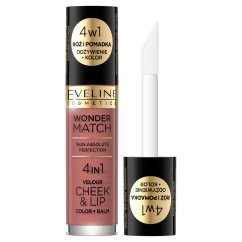 Eveline Cosmetics, rúž a tekutý rúž na pery Wonder Match Velour Cheek&Lip 05 4,5 ml