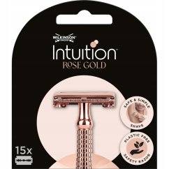 Wilkinson, Intuition Rose Gold żyletki do klasycznej maszynki do golenia dla kobiet 15szt
