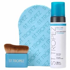 ST. TROPEZ Ultimate Tan Body Essentials Kit sada Bronzing Mousse samoopalovací pěna 200 ml + aplikátor na samoopalovací přípravek + štěteček