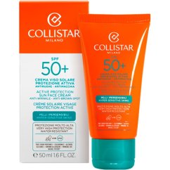Collistar, Speciale Abbronzatura Perfetta Active Protection Sun Face Cream SPF 50+ opalovací krém proti stárnutí 50ml