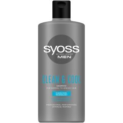 Syoss, Pánsky šampón Clean & Cool na normálne až mastné vlasy 440ml