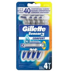 Gillette, Sensor3 Comfort jednorazowe maszynki do golenia 4szt