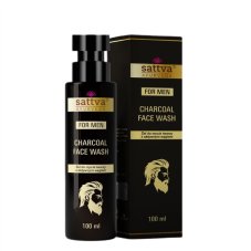 Sattva For Men čisticí gel na obličej s aktivním uhlím 100 ml