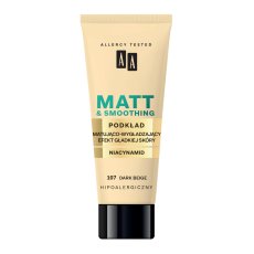 AA, Make Up Matt zmatňujúci a vyhladzujúci podklad 107 Dark Beige 30ml