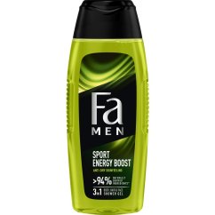 Fa, Men Sport Energy Boost sprchový gél 3 v 1 s vôňou guarany a ženšenu 400 ml