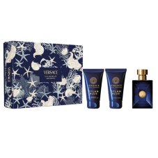 Versace Pour Homme Dylan Blue zestaw woda toaletowa spray 50ml + żel pod prysznic 50ml + balsam po goleniu 50ml