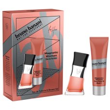 Bruno Banani Magnetic Woman set parfémová voda ve spreji 30ml + sprchový gel 50ml