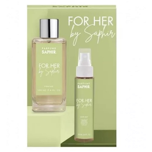 Saphir, For Her set parfémová voda ve spreji 100ml + mlha na vlasy 75ml