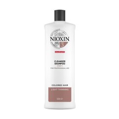 NIOXIN, System 3 Cleanser Shampoo oczyszczający szampon do włosów farbowanych lekko przerzedzonych 1000ml