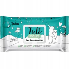 Luba Tuli Aqua nawilżane chusteczki dla dzieci bez konserwantów 60szt