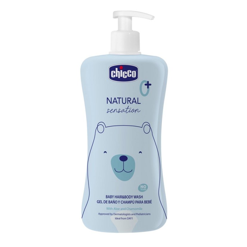 Chicco, Tělo a vlasy Natural Sensation 0m+ 500ml