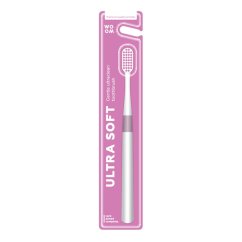 Woom, Ultra Soft Ultraclean zubatá kefka na hĺbkové čistenie Ružová