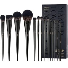 JESSUP Makeup Lover Collection III Matte Black Versatile Brush Collection – sada kosmetických štětců T336, 14 ks