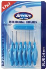 Active Oral Care, Interdental Brushes czyściki do przestrzeni międzyzębowych 0.60mm 6szt.