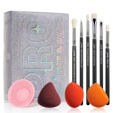 JESSUP Beauty Kit sada kefiek a špongií, box T504, 10 ks