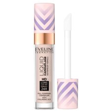 Eveline Cosmetics Tekutý maskovací voděodolný korektor s kyselinou hyaluronovou 02 Light Vanilla 7,5 ml