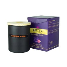 Sattva Sojová svíčka Levandule a indická růže 200g