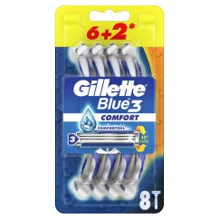 Gillette, Blue 3 Comfort jednorazové holiace strojčeky pre mužov 8ks