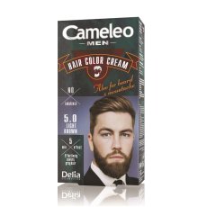 Cameleo, Pánska farba na vlasy Krémová farba na fúzy a bradu 5.0 Svetlohnedá 30ml