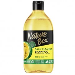 Nature Box, Melon Oil szampon do włosów oczyszczający do przetłuszczającej się skóry głowy i wysuszonych końcówek z olejem z pestek z żółtego arbuza 385ml