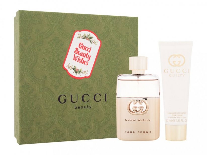 Gucci Gucci Guilty, Parfumovaná voda pre dámy, 50 ml, parfumovaná voda 50 ml + telové mlieko 50 ml