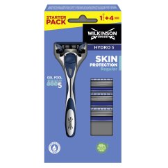 Wilkinson, Hydro 5 Skin Protection Regular maszynka do golenia z wymiennymi ostrzami dla mężczyzn 1szt + wkłady 4szt