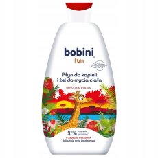 Bobini, Zábavná tekutina do koupele a tělové mléko s vůní jahod 500 ml